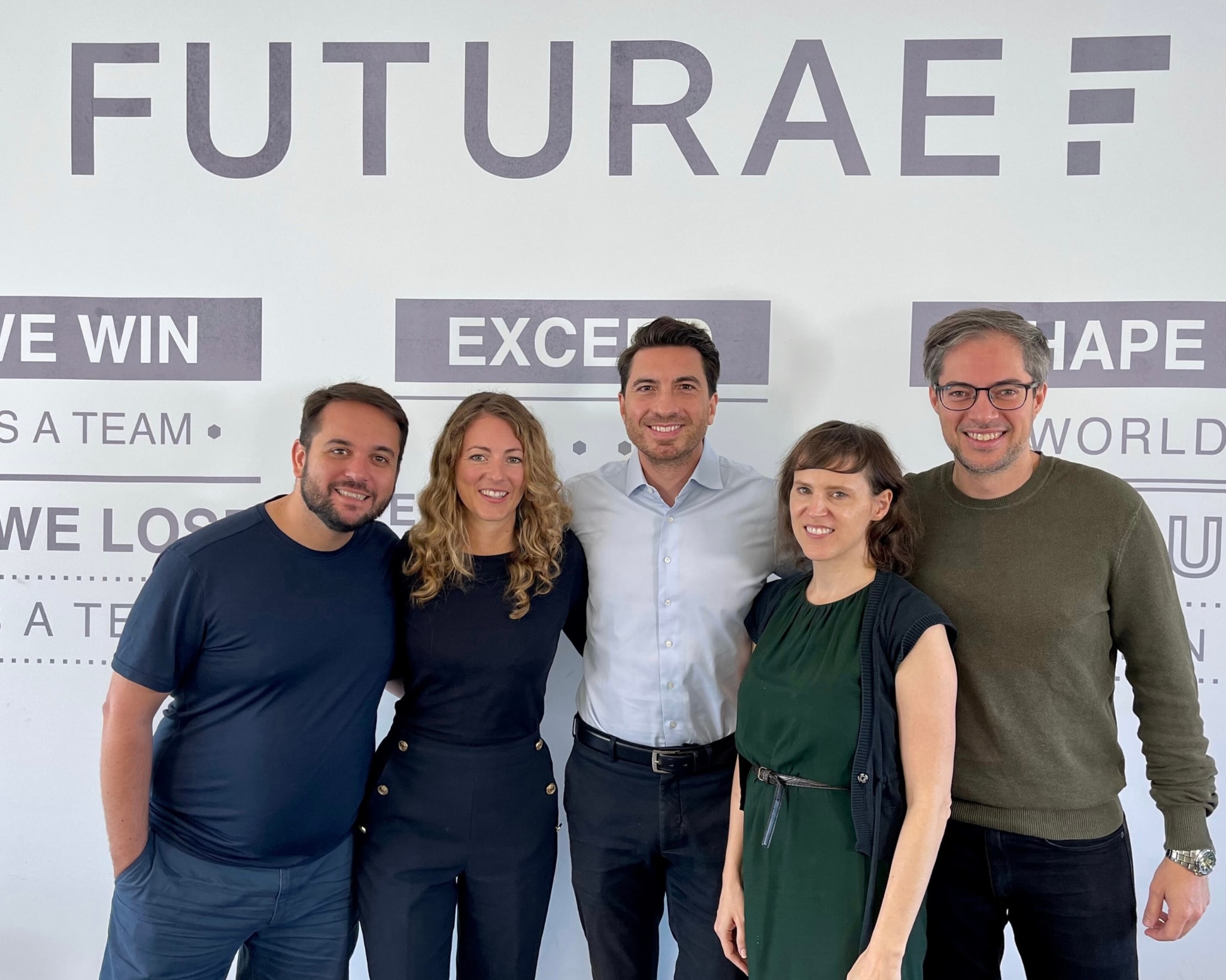 The Leadership Team, from left to right: Claudio Marforio, Linda Brunner, Philippe Cayrol, Sandra Tobler, Nikos Karapanos